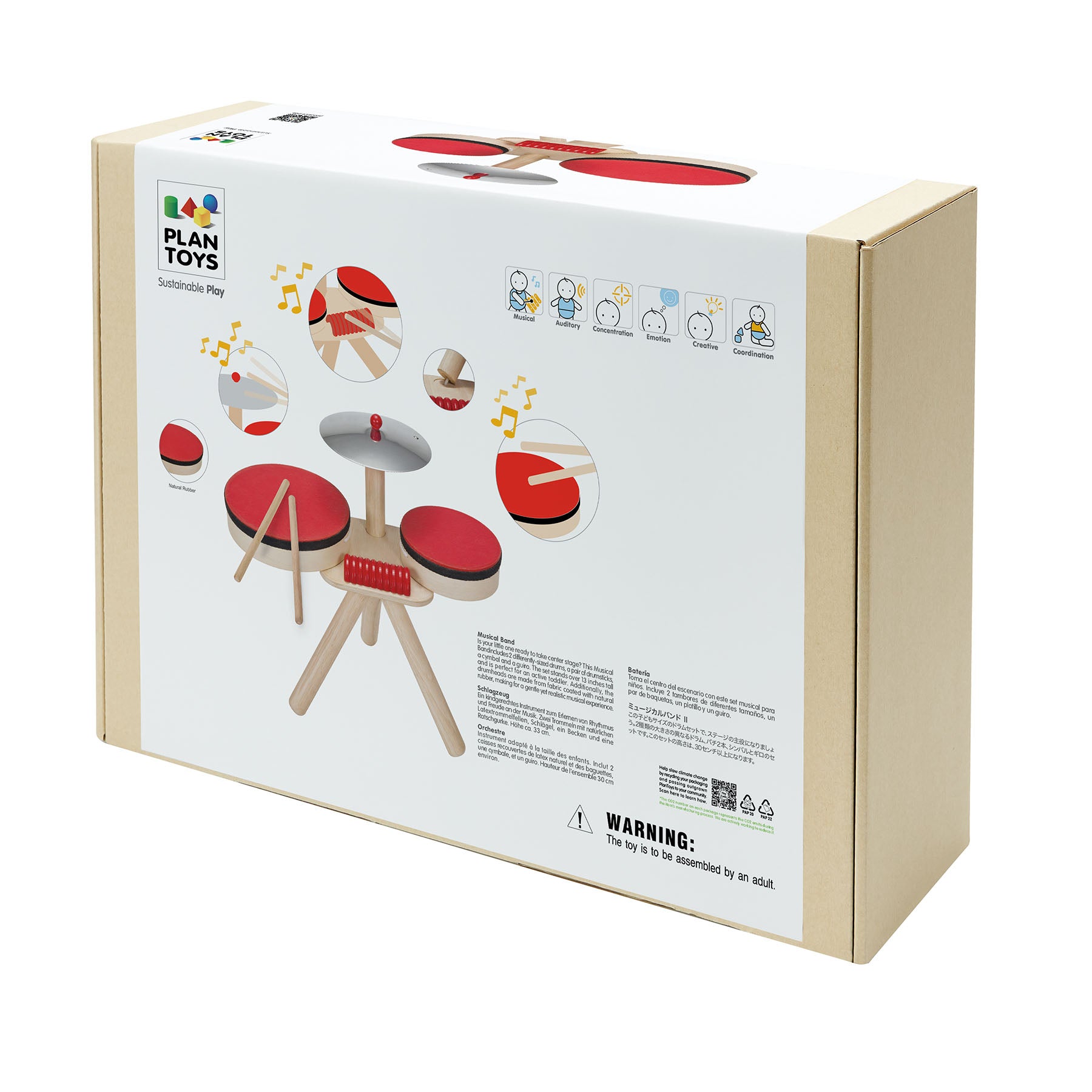 Musical Band Wooden Toy Drum Set