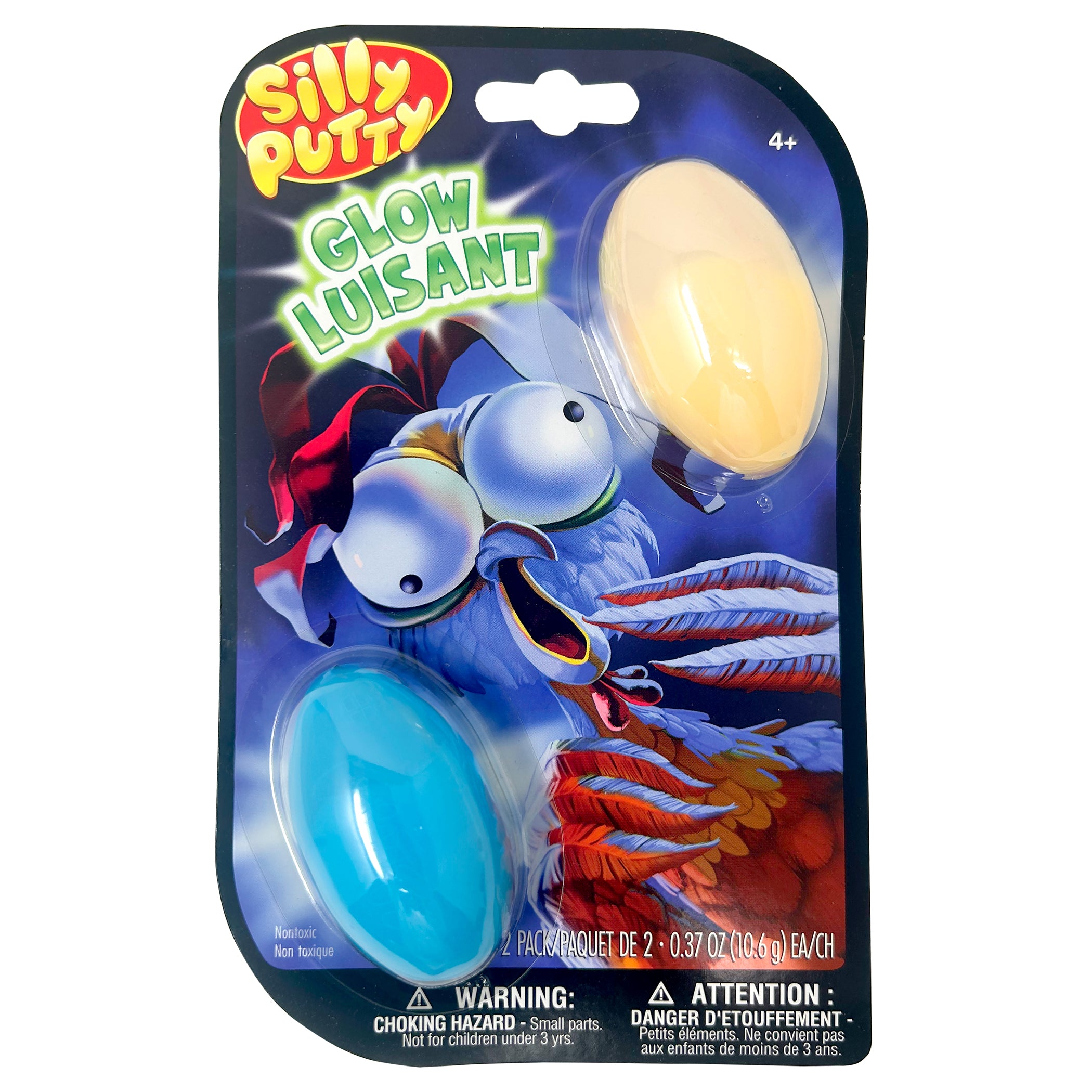 Silly Putty Glow Eggs, Assorted, 2-Pack