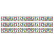 Happily Ever Elementary Retro Remix Flowers Straight Bulletin Board Borders, 36 Feet Per Pack, 3 Packs