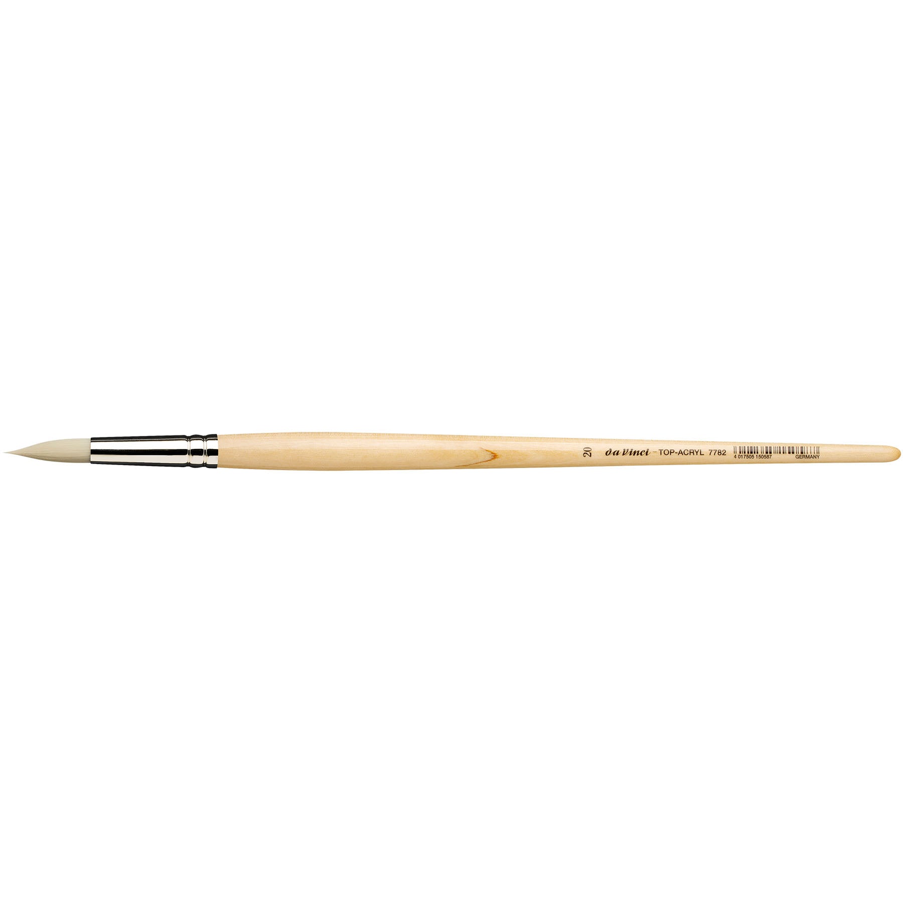 TOP-ACRYL White Brush, Synthetic, Acrylic & Oil, Round, Series 7782, Size 20