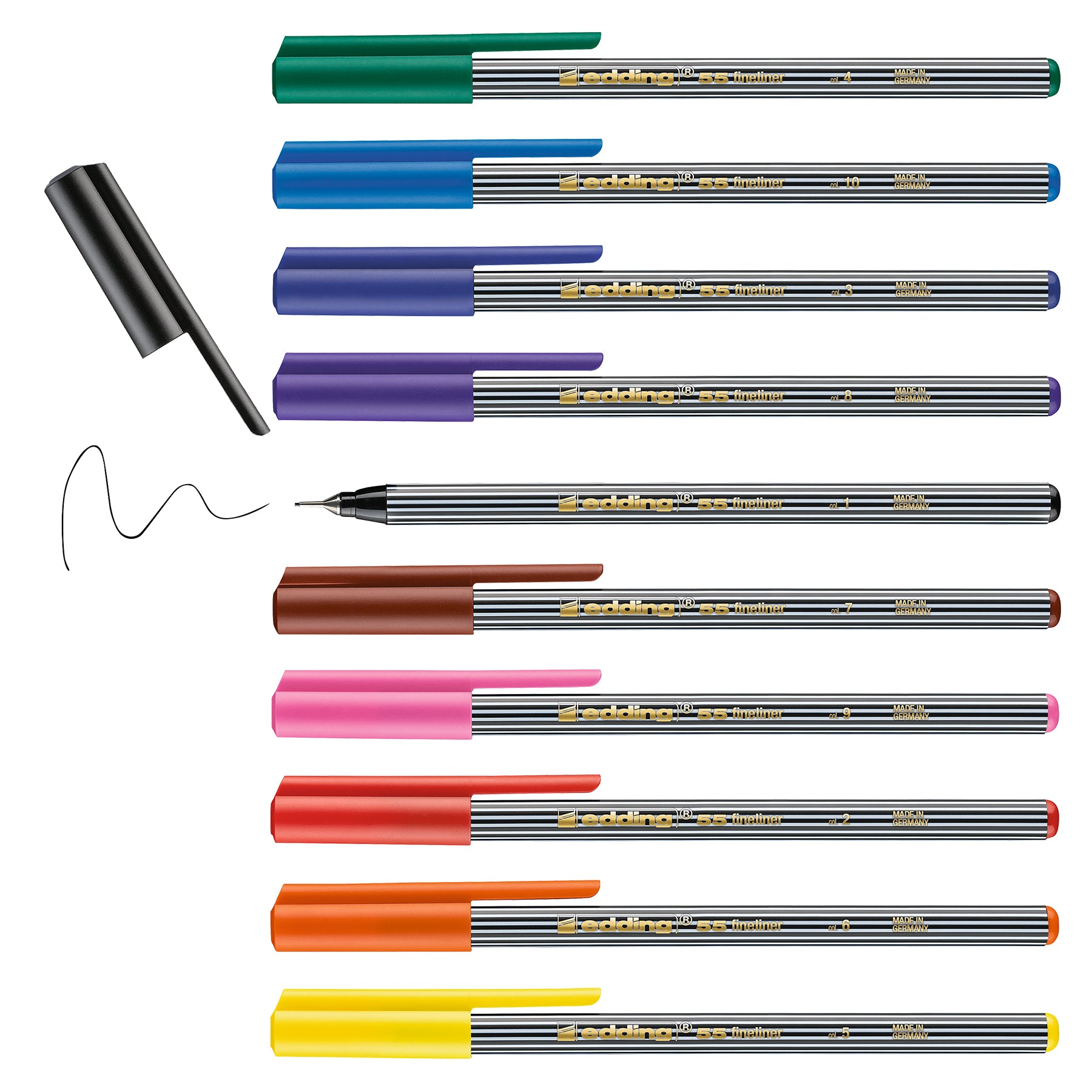 edding 55 Fineliner - Metal Box of 10 - Assorted