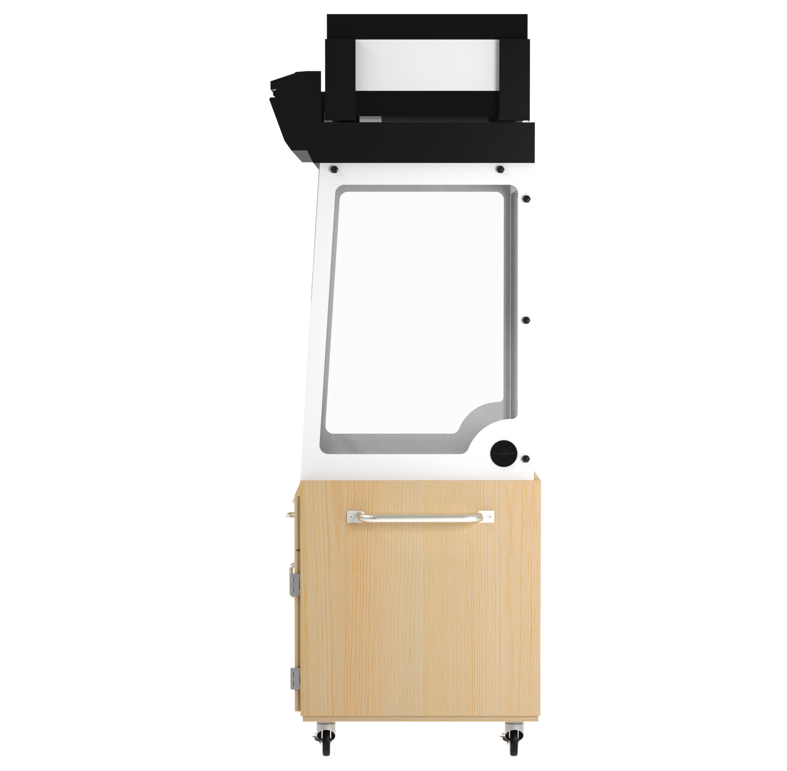 Large Mobile Fume Hood Cabinet W/Fume Hood,Light Hardwood