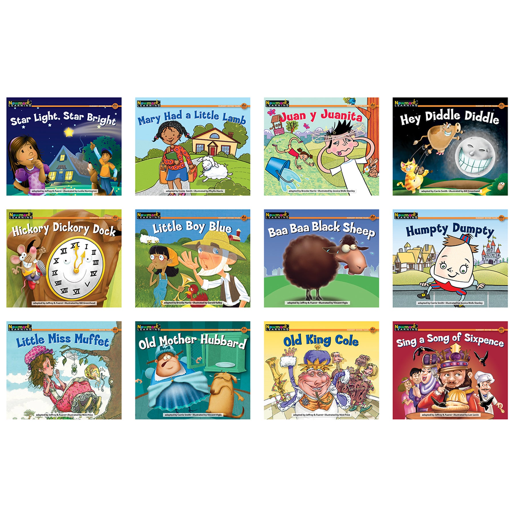 Rising Readers Fiction Single-Copy Set, Volumes 2 and 3, Nursery Rhyme Tales, Set of 24