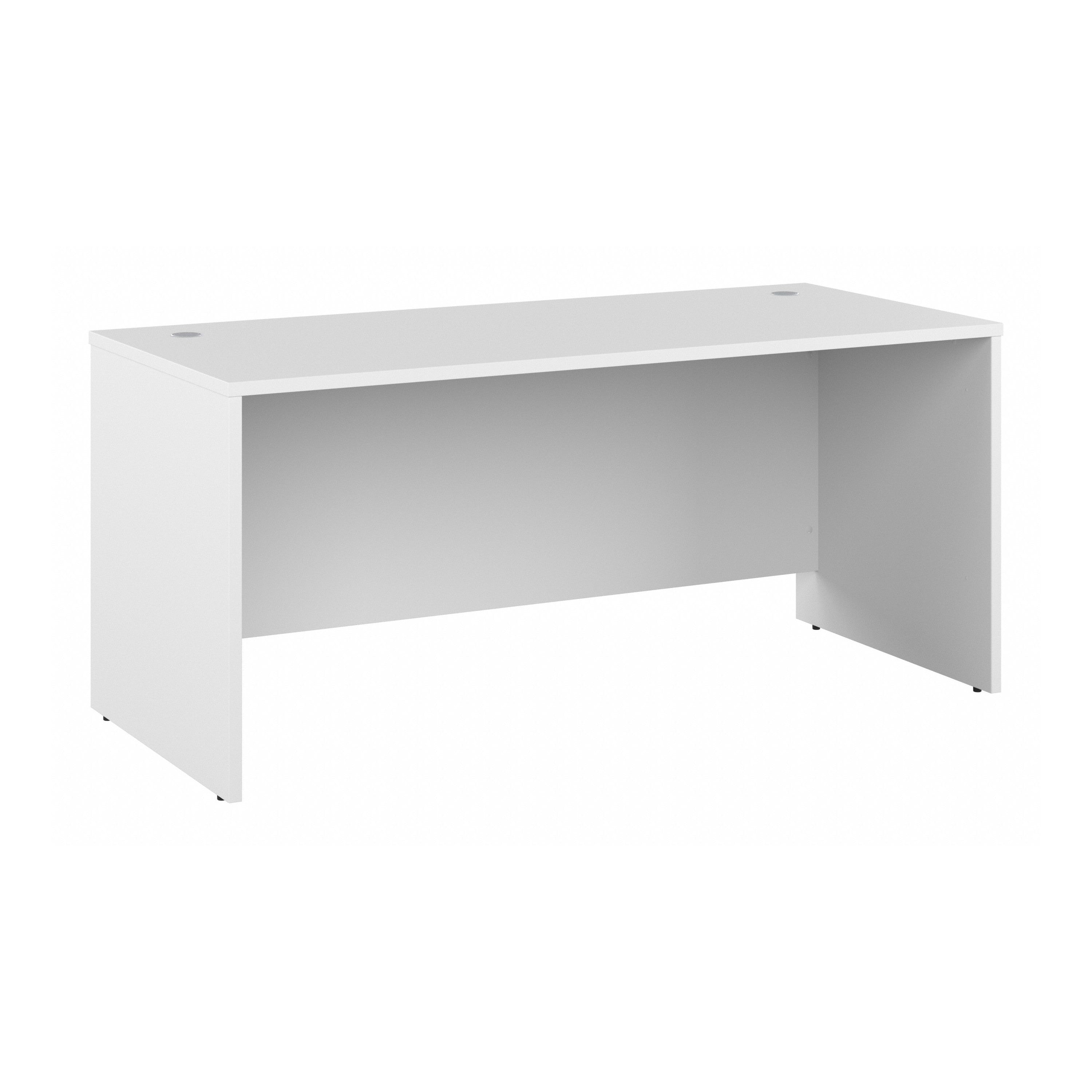 Bush Business Furniture Studio C 66W x 30D Office Desk in White - 65.98" Width x 29.37" Depth x 29.84" Height