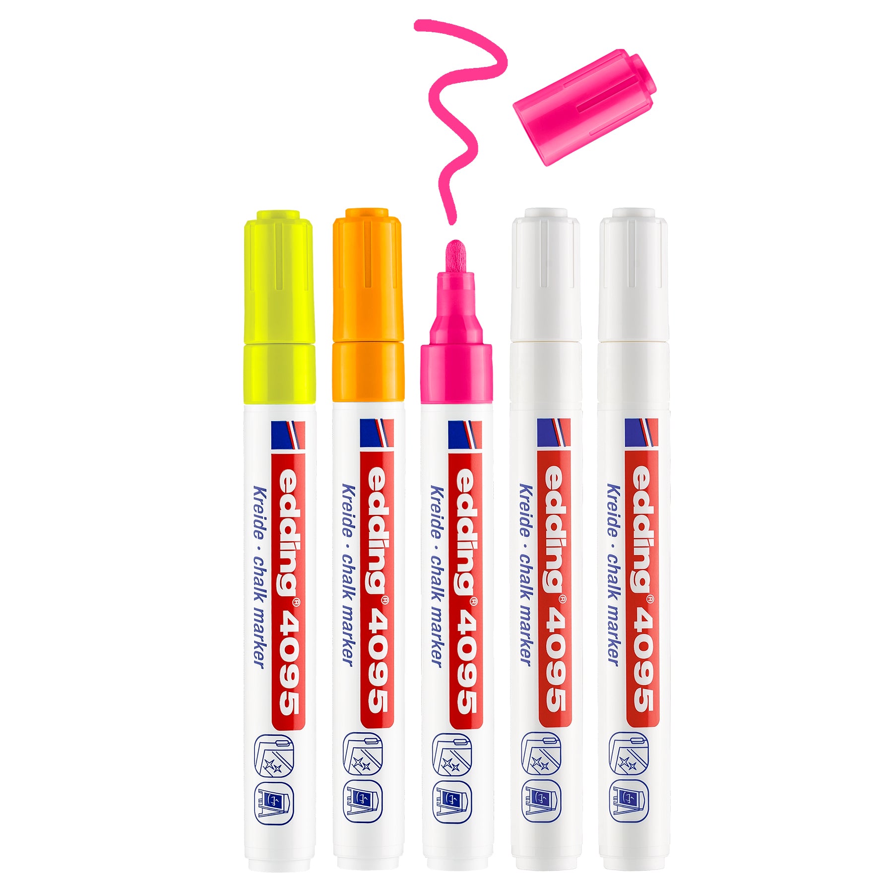 edding 4095 Chalk Marker - Set of 5 - Assorted