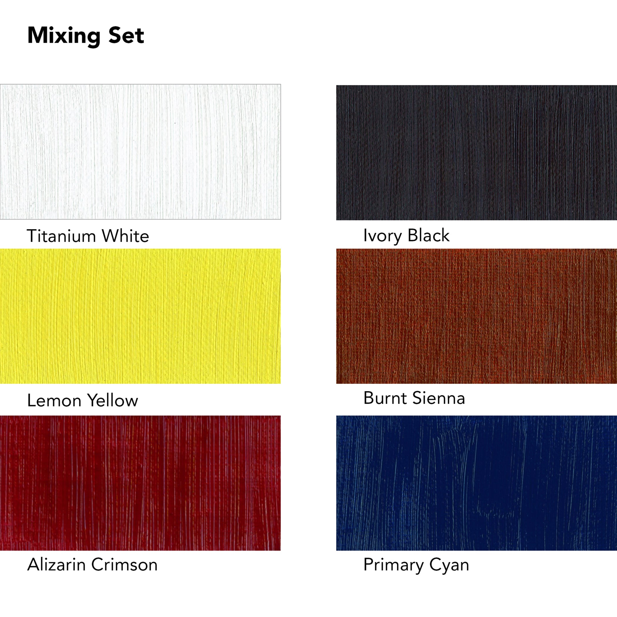 Georgian Oil Paint Mixing Set, Assorted Colors, 38ml, 6 Pieces