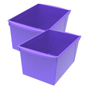 (2 EA) WIDE BOOK BIN PURPLE