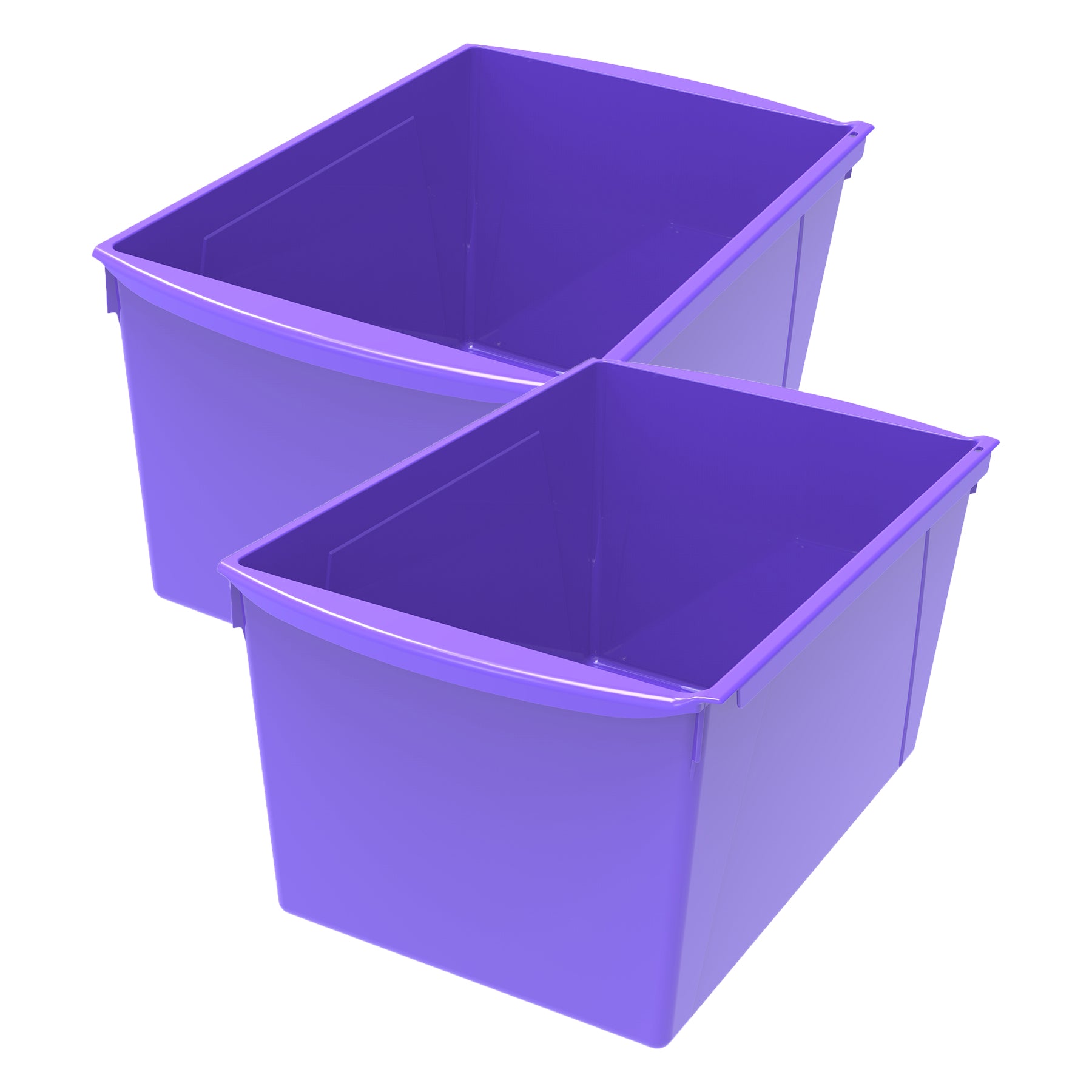(2 EA) WIDE BOOK BIN PURPLE