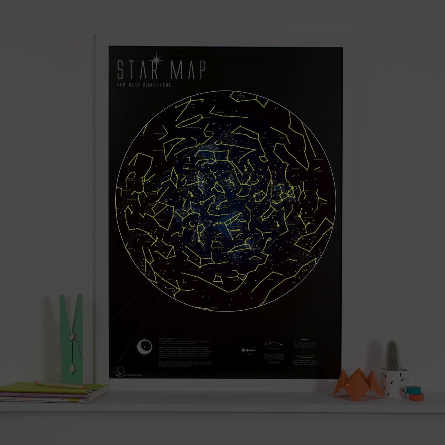Glow in the Dark Star Map, 33" x 23"