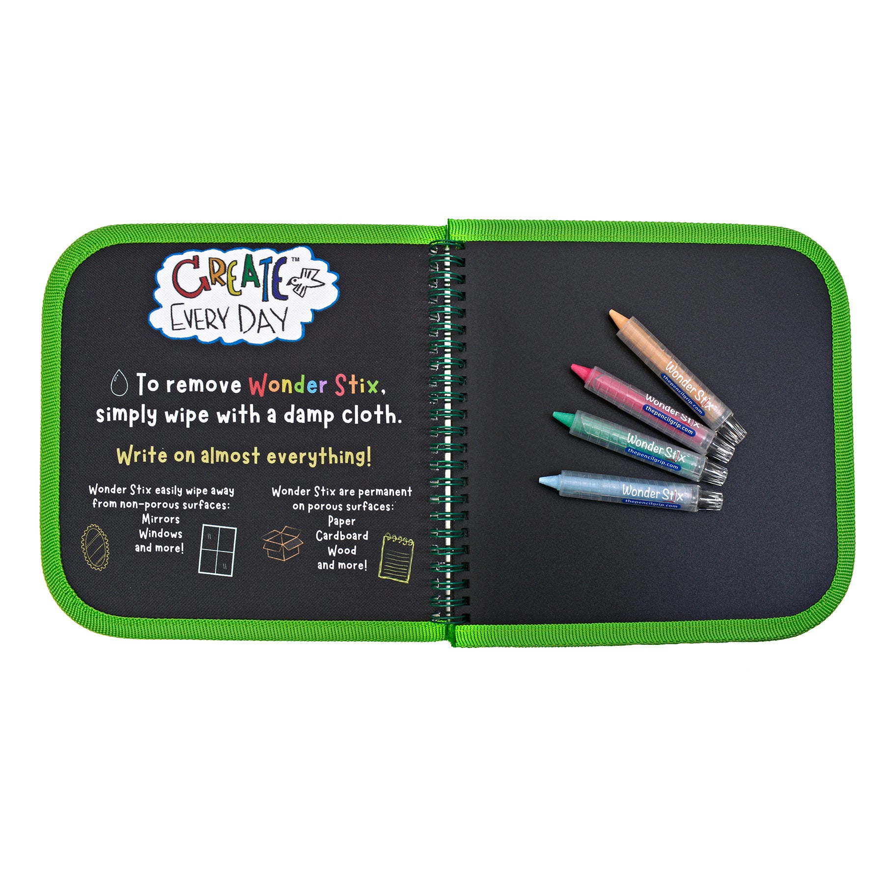 Daily Doodler Reusable Activity Book- Sea Life Cover, Includes 4 Wonder Stix