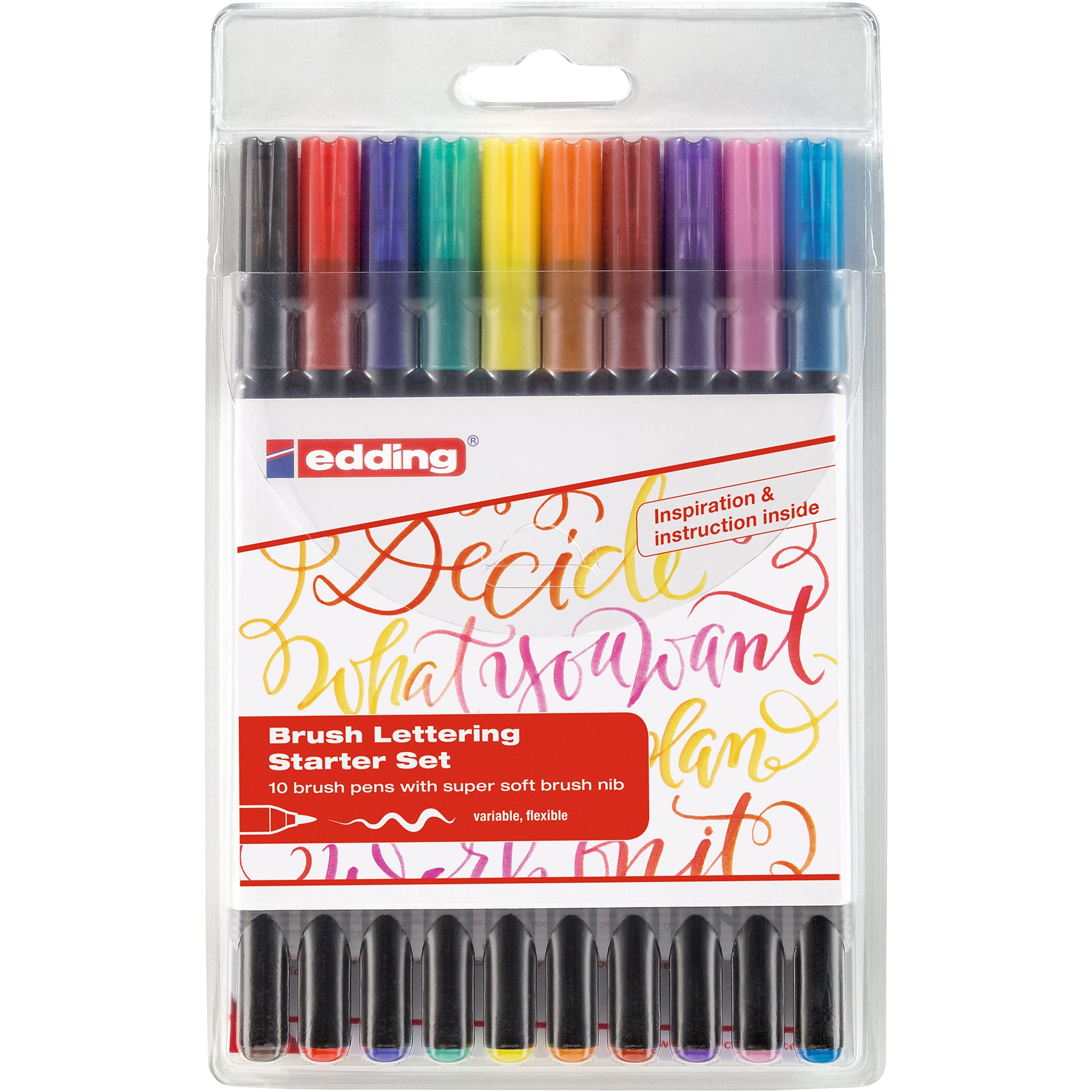 edding 1340 Brush Lettering Starter Set of 10 - Assorted