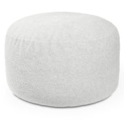Jaxx Saxx Shearling Faux-Lamb 4 Ft Large Round Bean Bag for Modern Interior Design (Cloud)