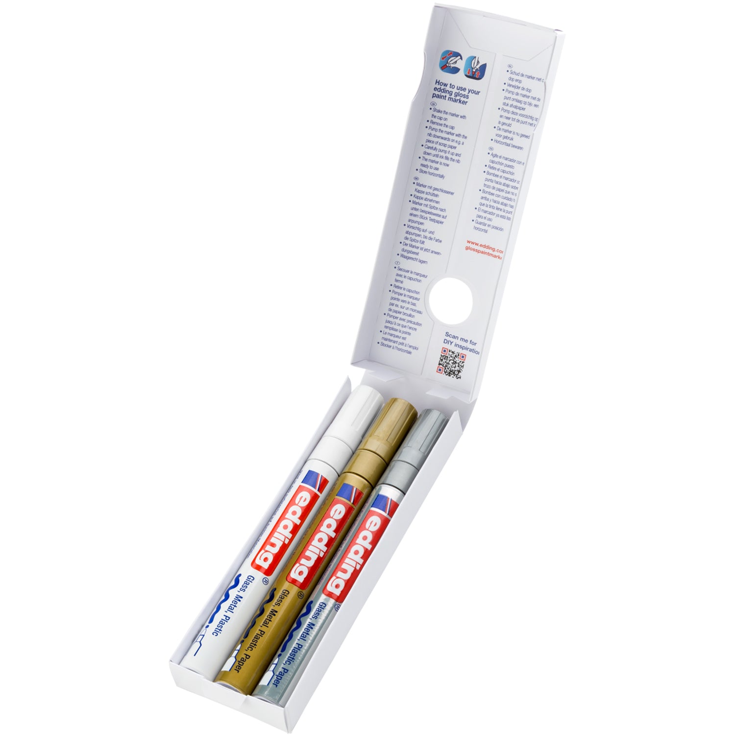 edding 750 Gloss Paint Marker - Set of 3 - Metallic
