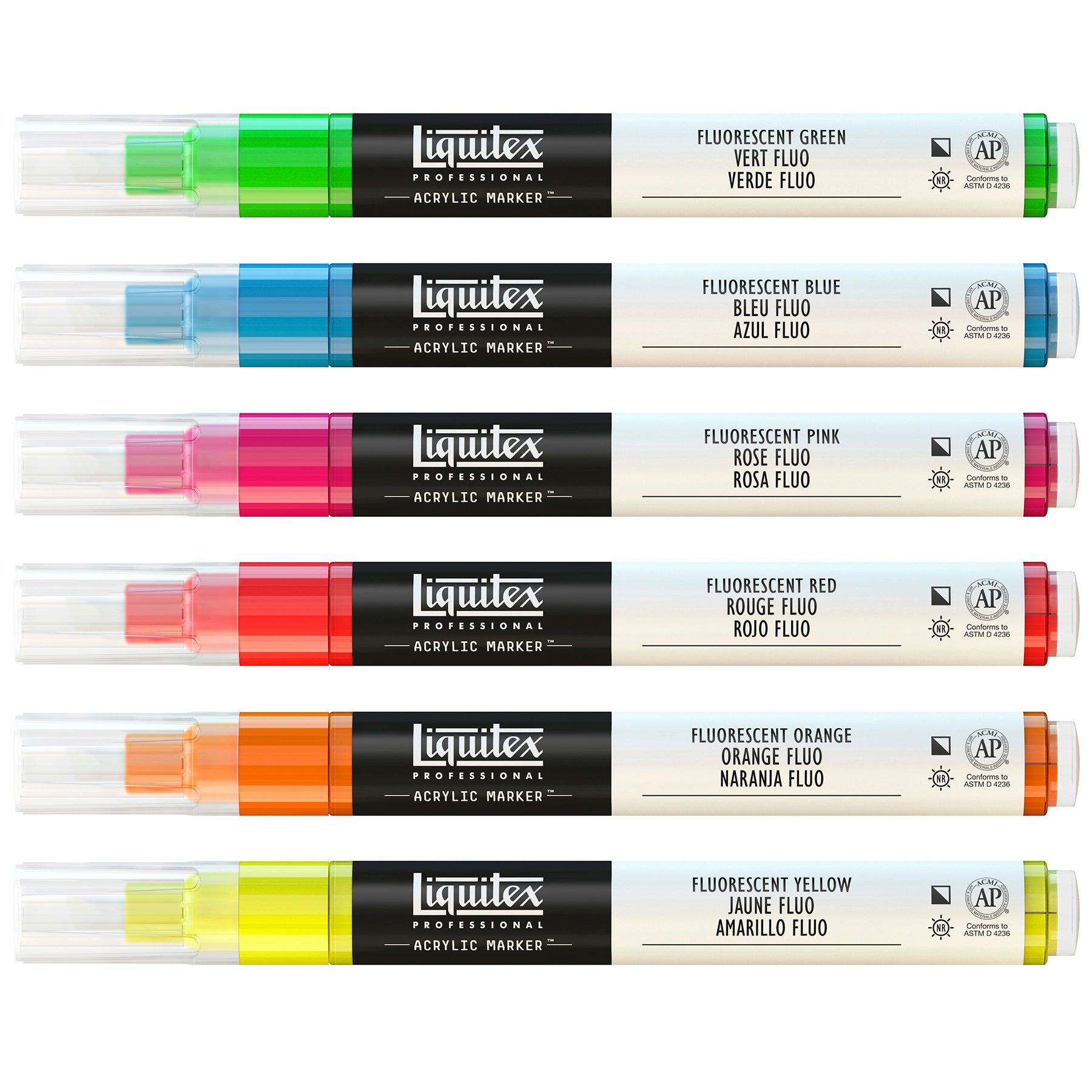 LQ Paint Marker Fine 6 Set - Fluorescents