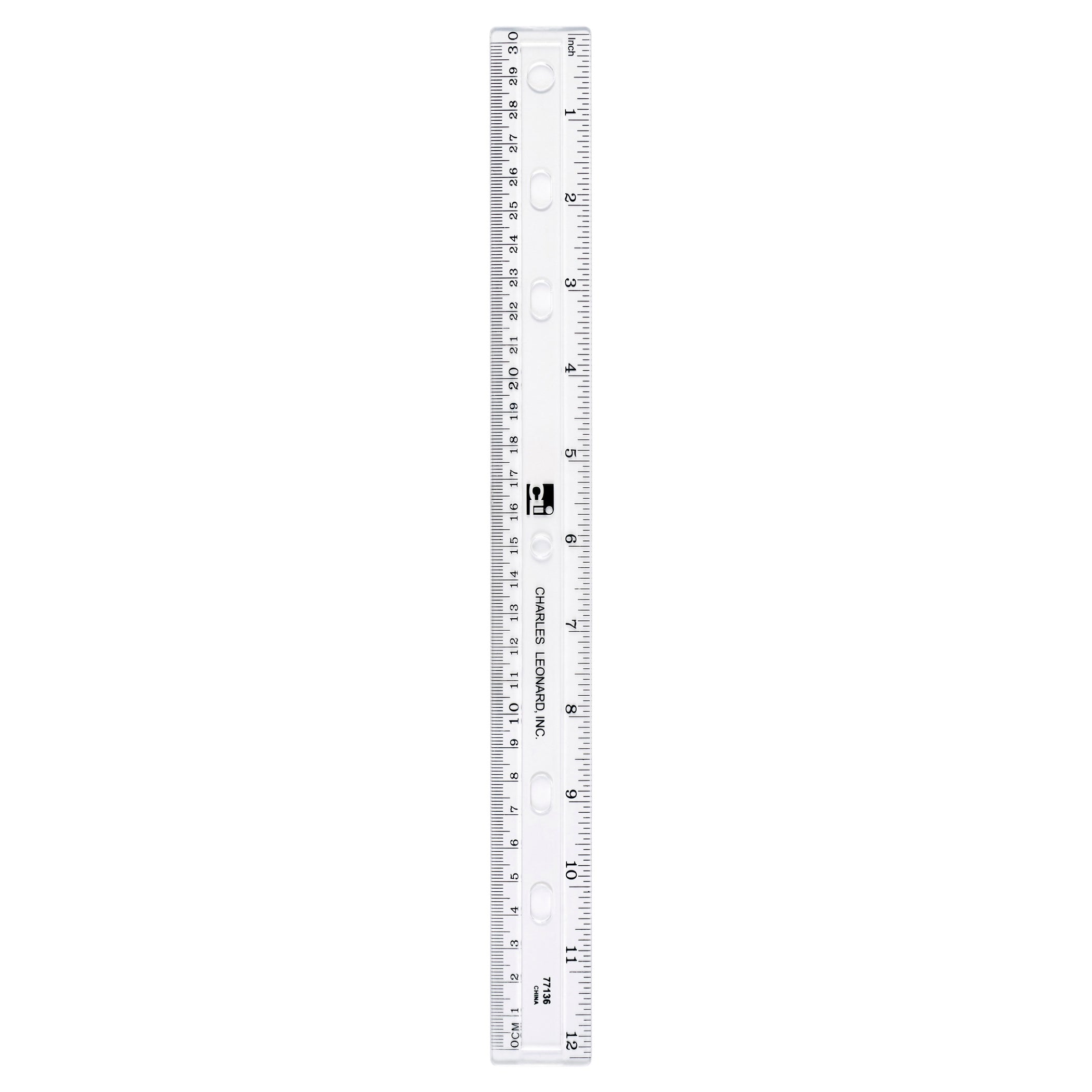 Plastic Ruler, 12-Inch, Clear, Pack of 36