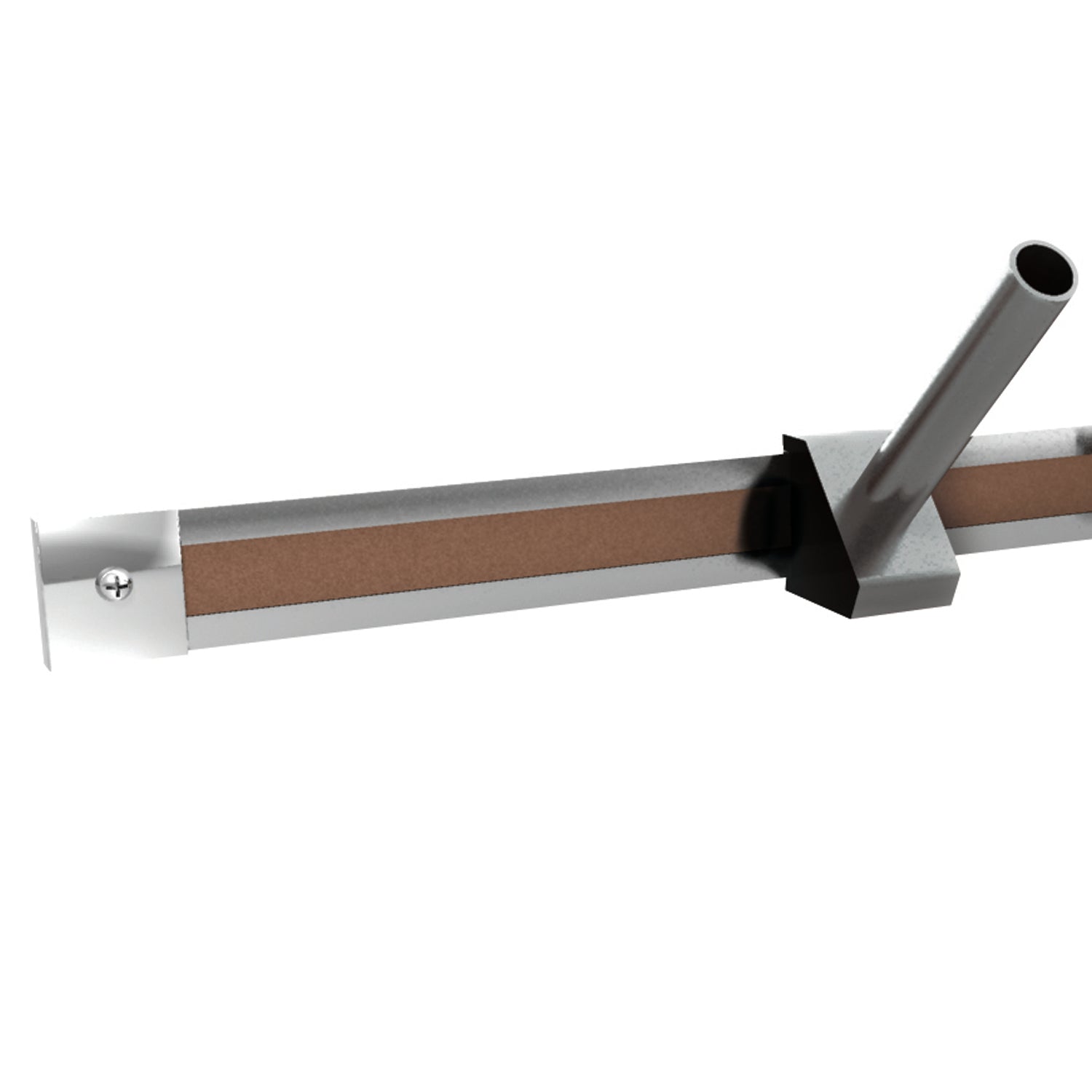 Aluminum 1" Maprail with Cork Insert, 4'L, 1 Per Carton