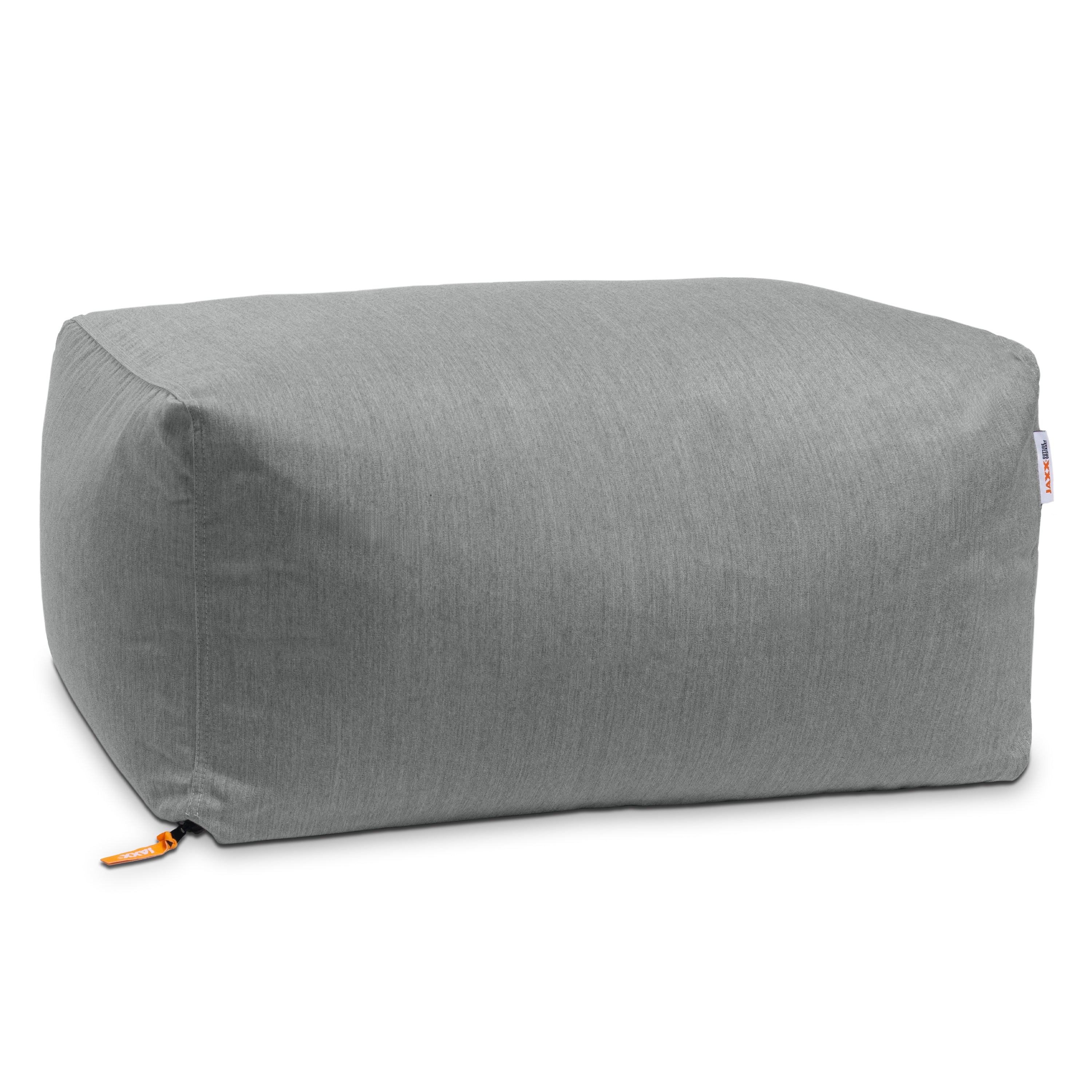 Jaxx Leon Outdoor Bean Bag Ottoman, Granite