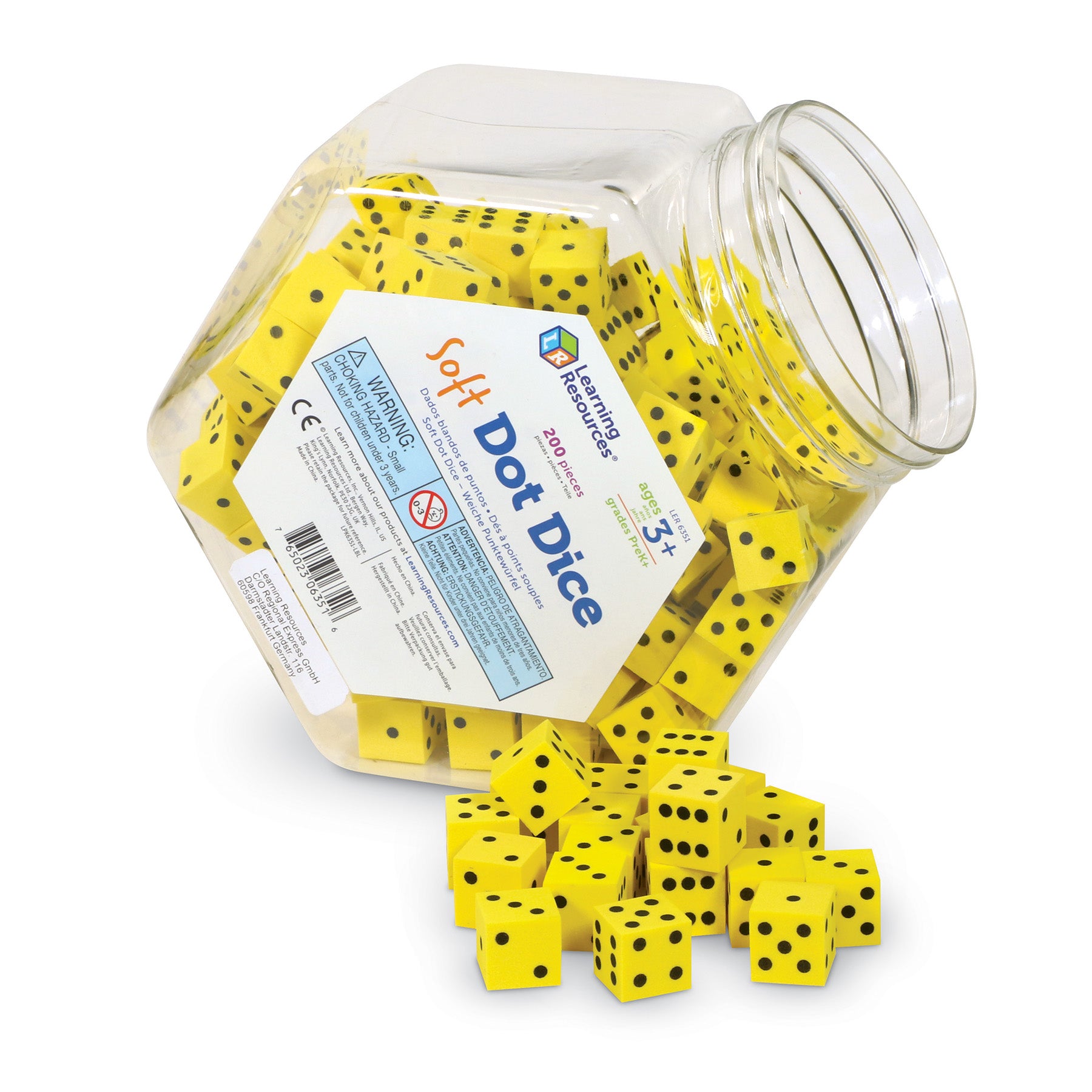 Soft Foam Dot Dice, 200 Count