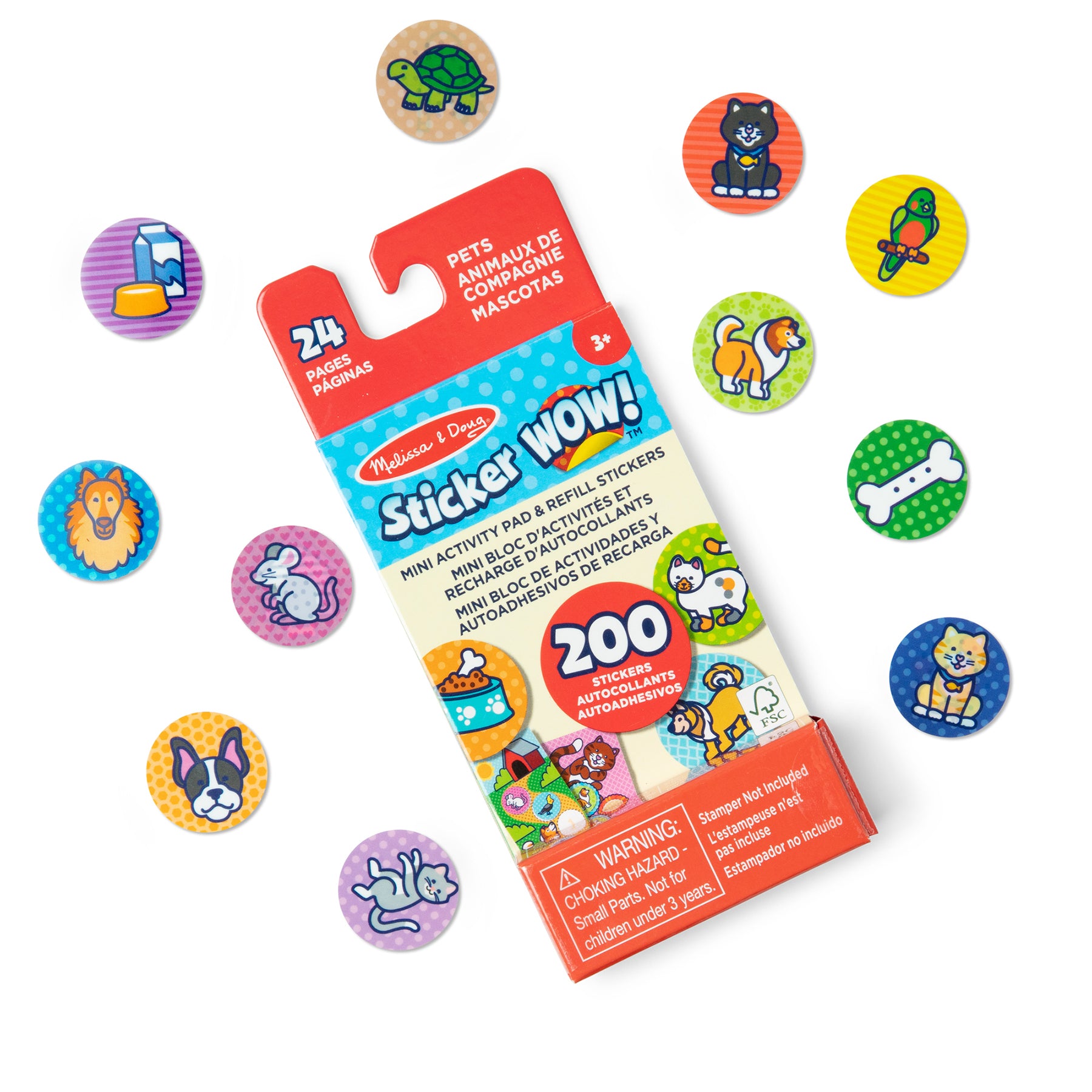 Sticker WOW! Mini Activity Pad with Refill Stickers - Pets
