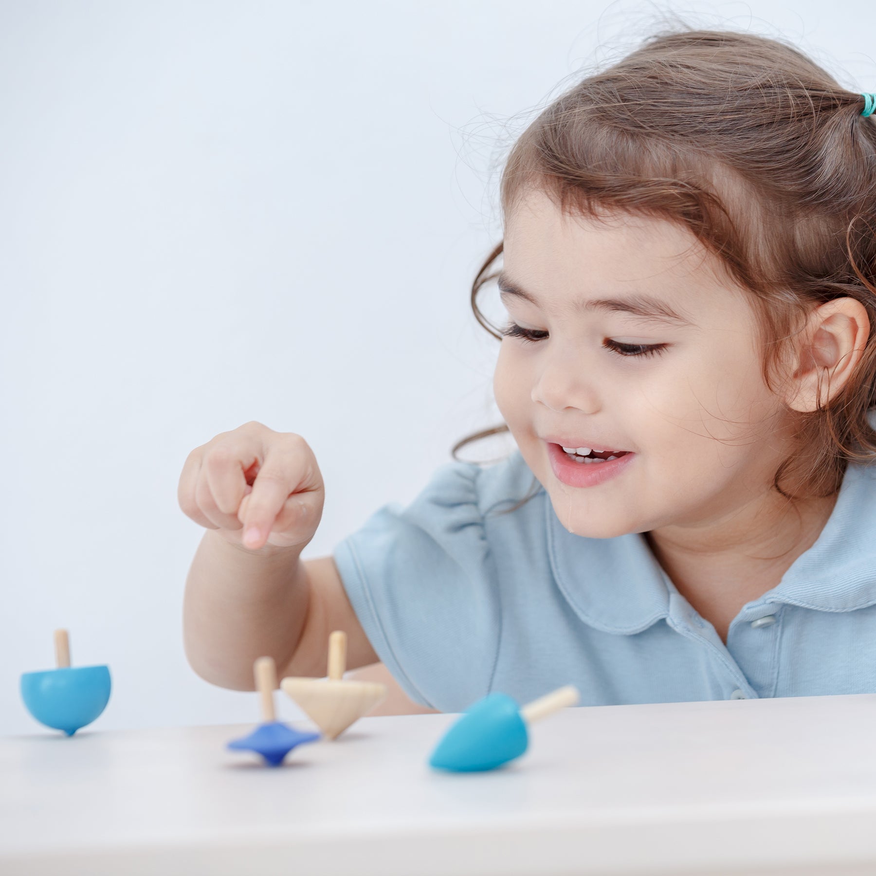 Wooden Mini Spinning Tops