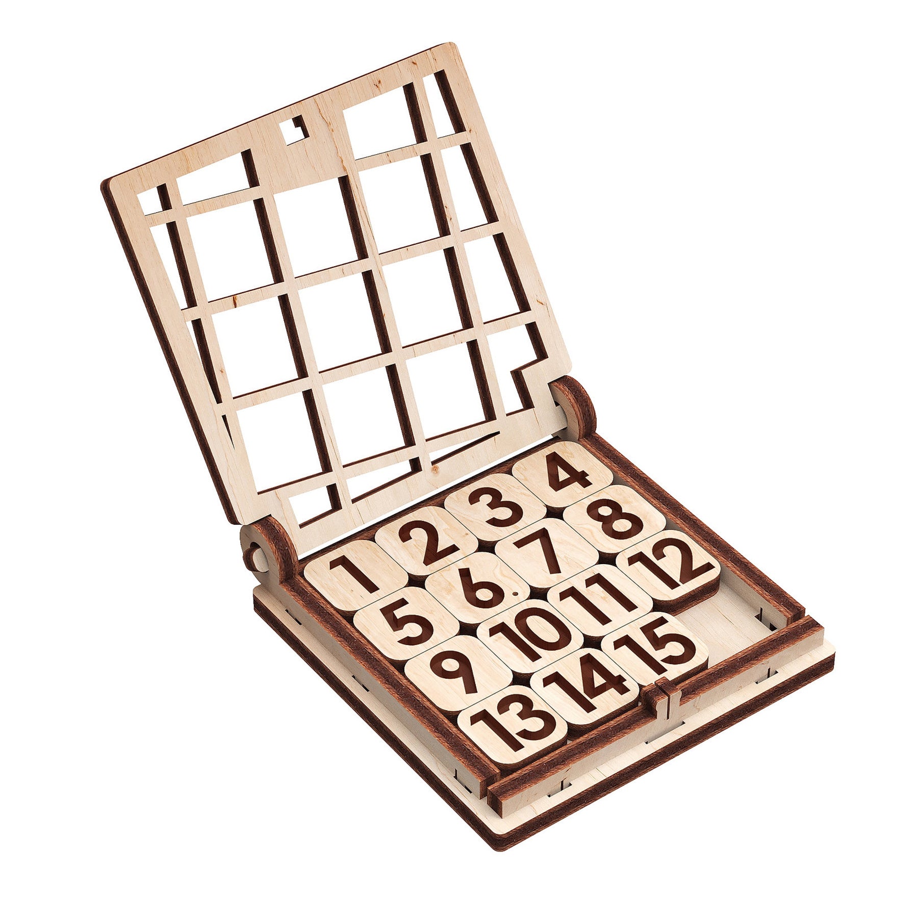 Fifteen Game 15 Wooden STEM Puzzles, Pack of 5