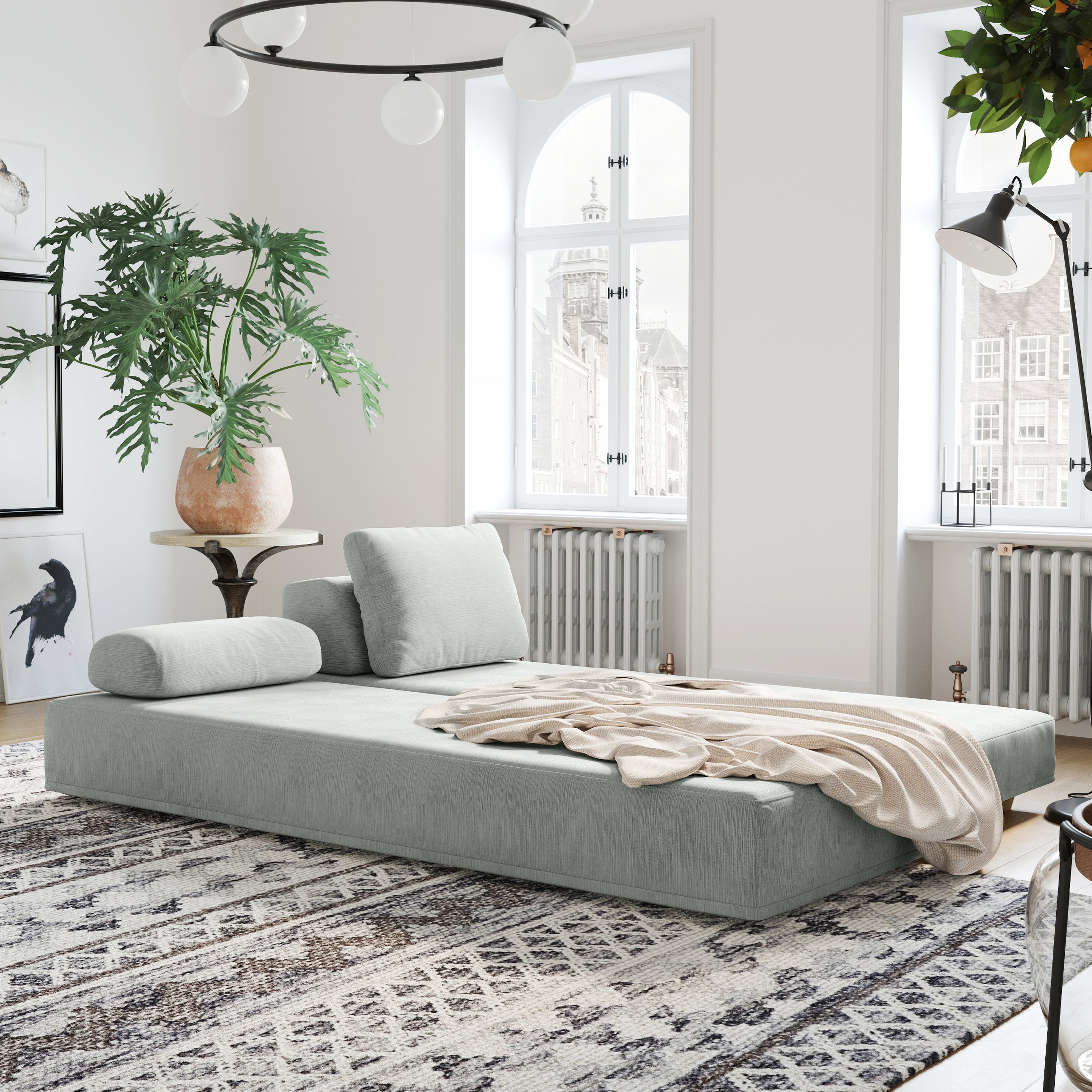 Jaxx Balshan Chaise Lounge Daybed, Ice