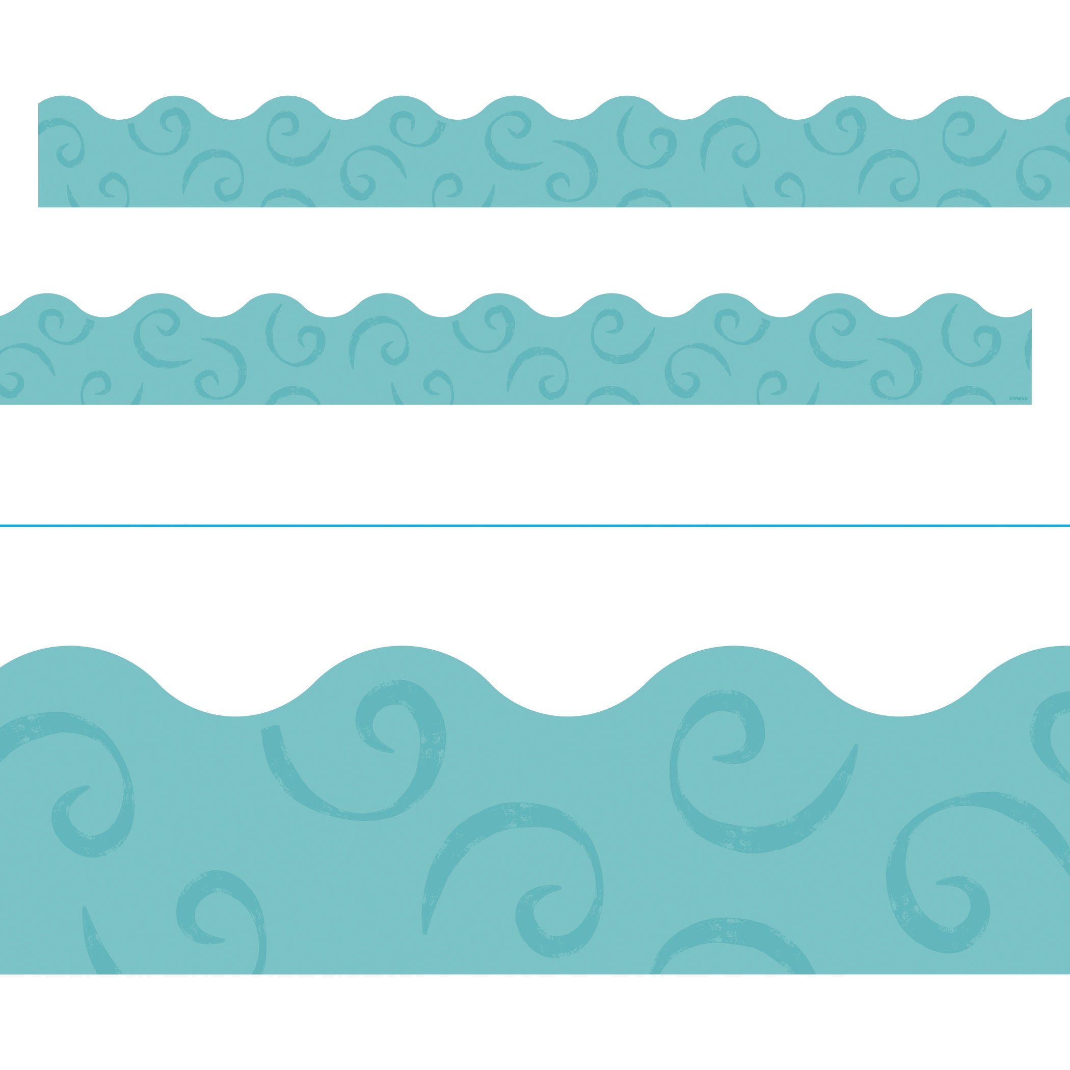 Teal Swirls Terrific Trimmers®, 39 Feet