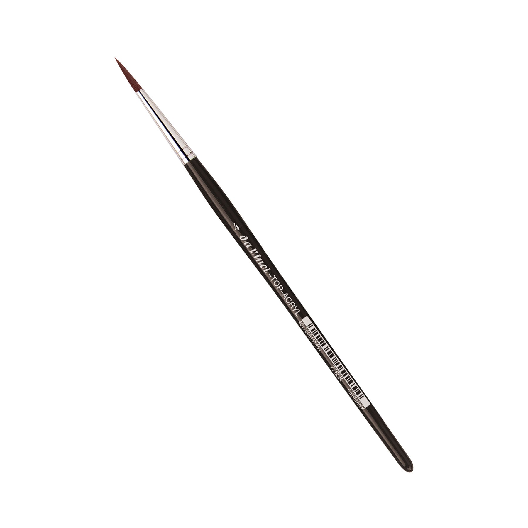 TOP-ACRYL Red-Brown Brush, Synthetic, Acrylic & Oil, Round, Series 7785K, Size 4