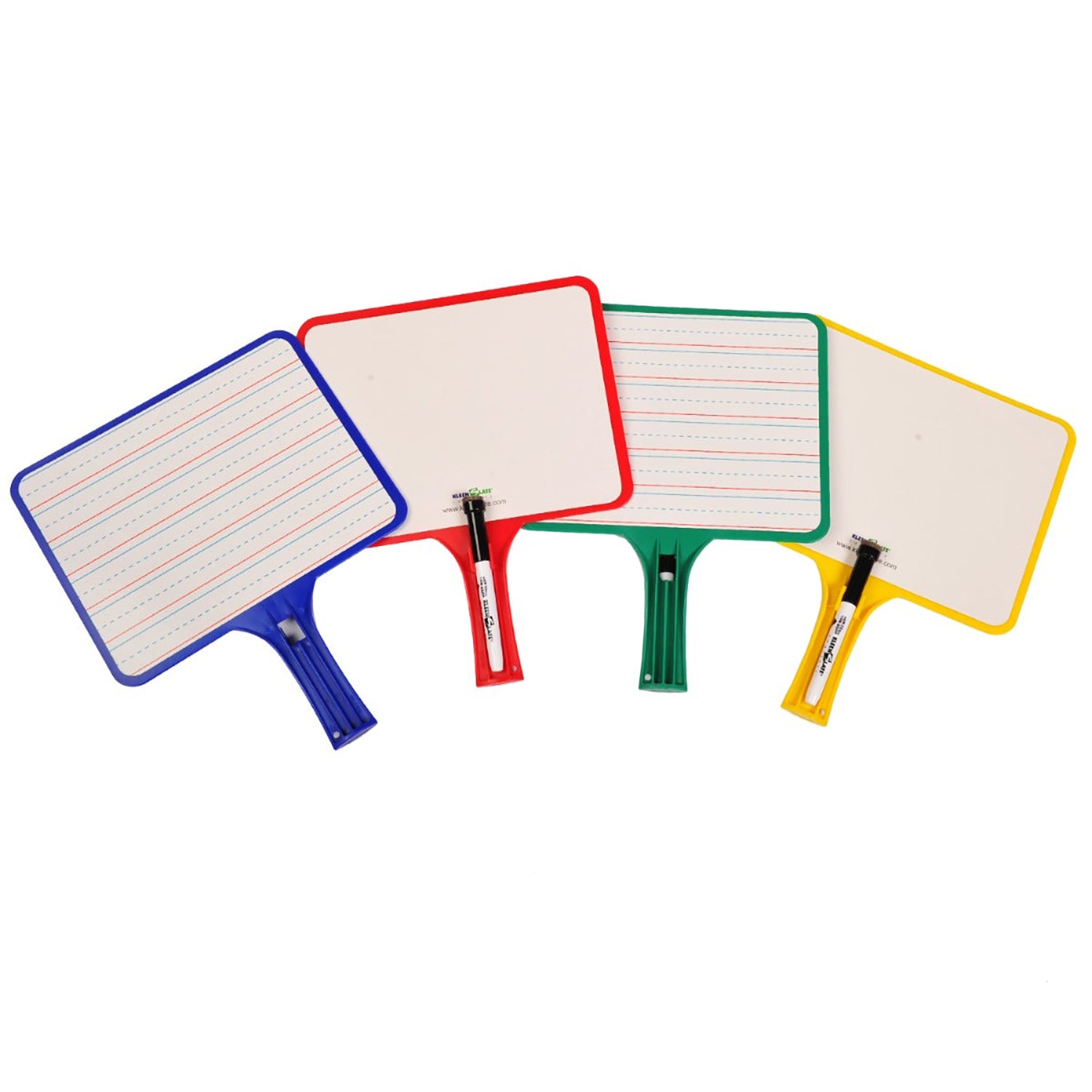 Rectangular Dry Erase Whiteboards with Markers, Blank/Lined Double-Sided, Assorted, Pack of 24