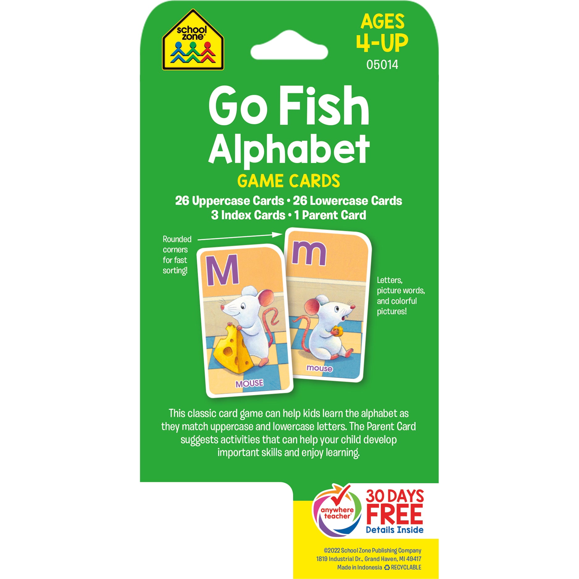 Go Fish Alphabet Game Cards