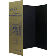 Trifold Poster Board, Presentation Board, 36" x 48", Black, Pack of 4