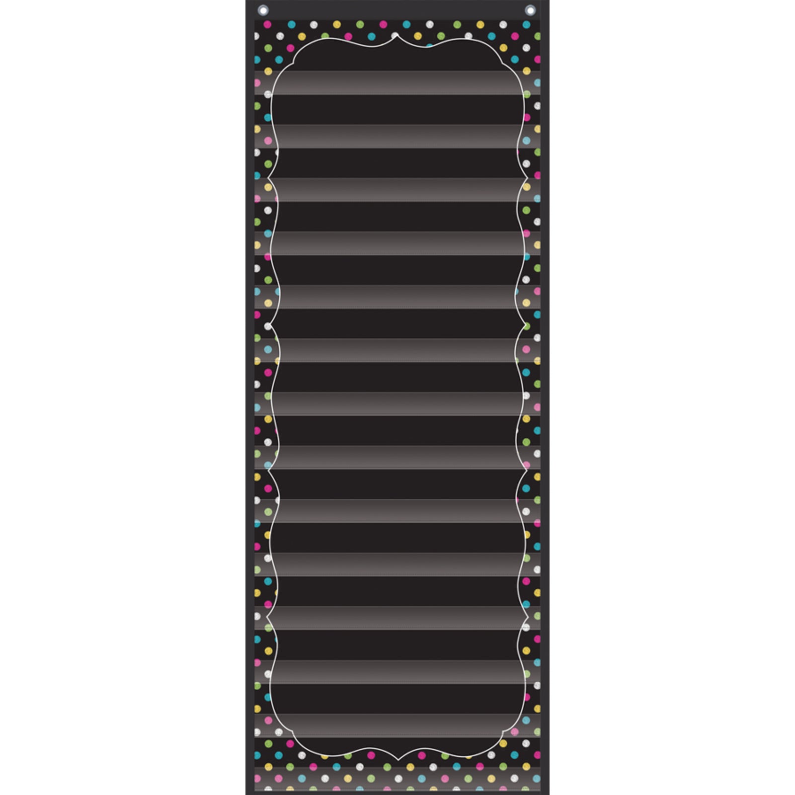 Chalkboard Brights 14 Pocket Daily Schedule Pocket Chart (13" x 34")
