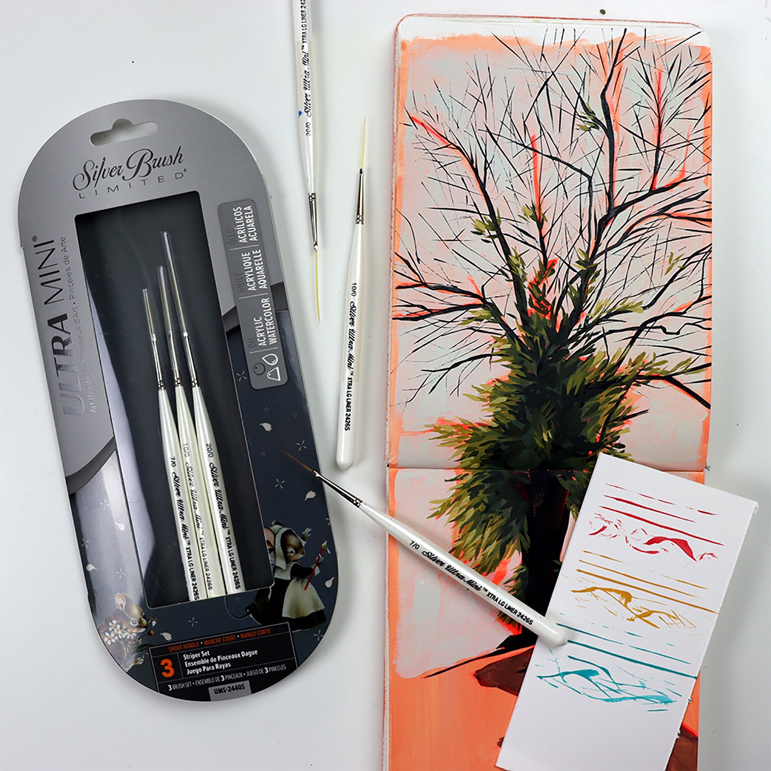 Ultra Mini® Striper, 3 Brushes