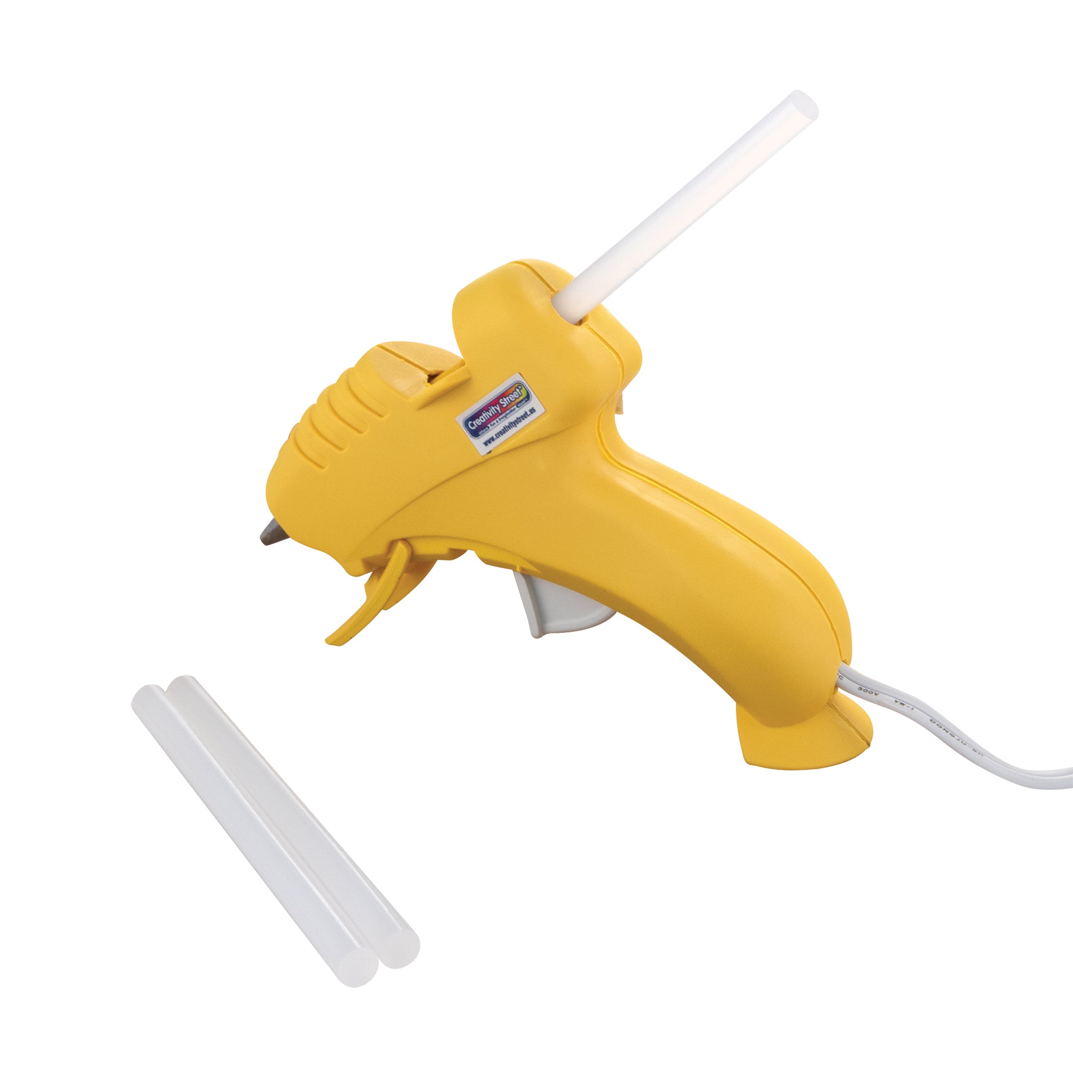 Low-Temp Mini Glue Gun, Yellow, 5.5" x 4", 1 Glue Gun + 3 Glue Sticks