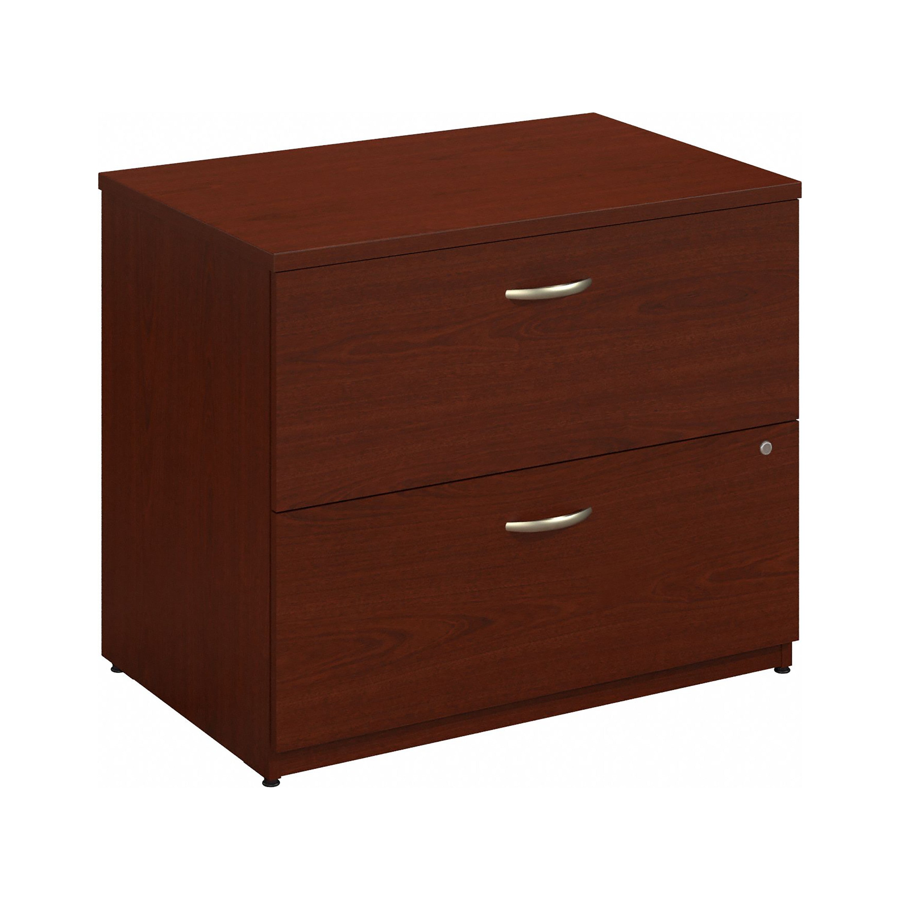 Bush Business Furniture Series C Lateral File Cabinet in Mahogany - 35.67" Width x 23.35" Depth x 29.84" Height