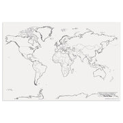 Learning Walls, World Map, 48" x 72", 1 Piece