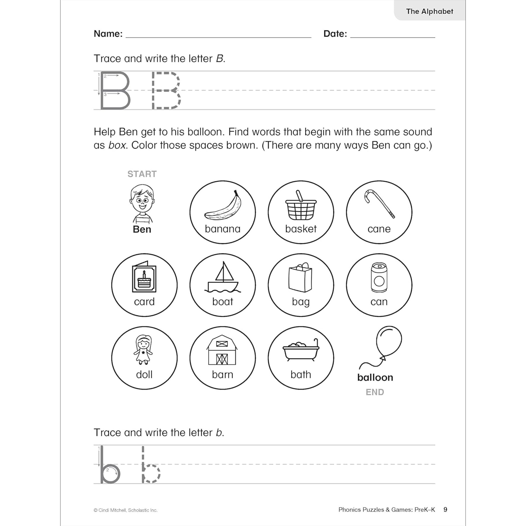 Phonics Puzzles & Games Activity Book for PreK-K