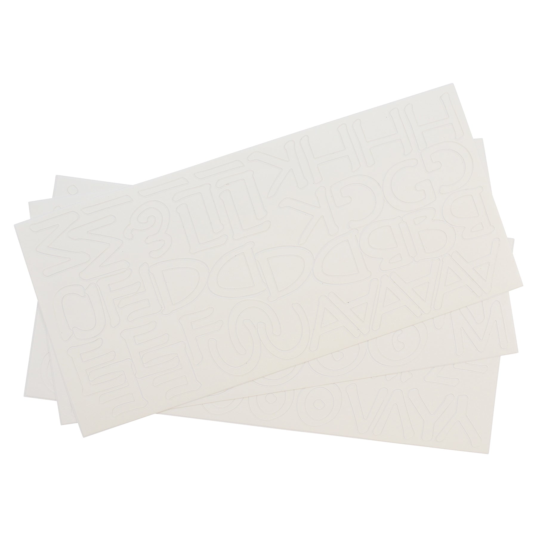 LetterCraft Removable Vinyl Lettering, 1-Inch, Parchment, White