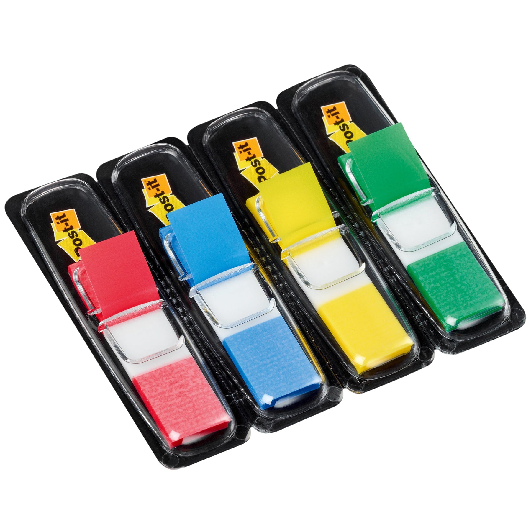 Flags, Assorted Primary Colors, .47 in. Wide, 35 Flags/Dispenser, 4 Dispensers/Pack