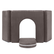Jaxx Zipline Playscape Castle Gate - Playtime Furniture for Imaginative Kids, Charcoal