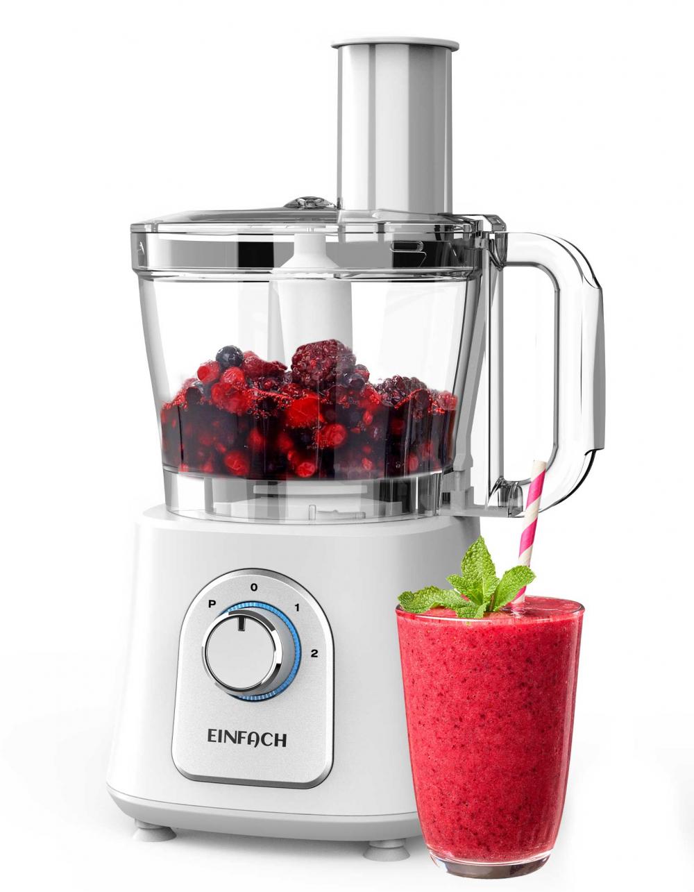 Einfach Einfach 12 Cup food Processor with Kugel Disc -white