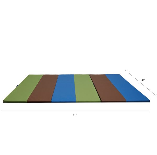 4' x 6' Folding Gym Mat - Woodland