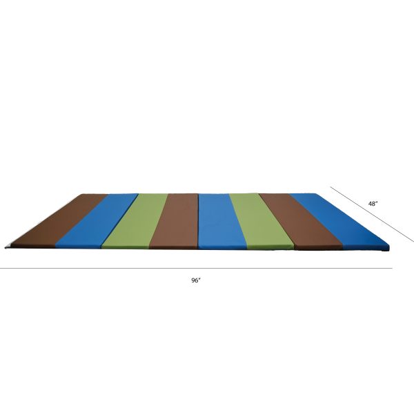 4' x 8' Folding Gym Mat - Woodland