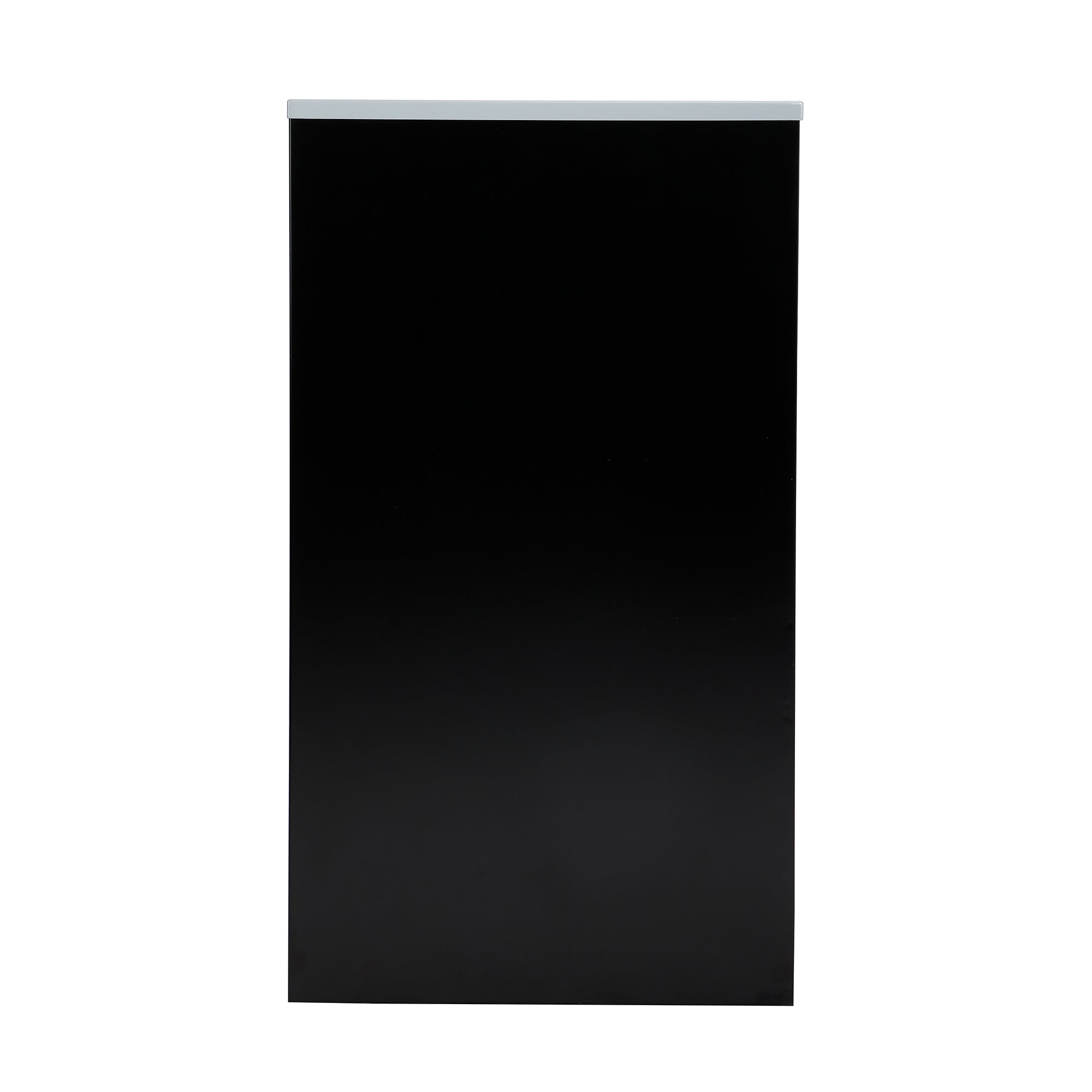 Square Recycling Bin – 29 Gallons - Black Can, Square Opening Lid