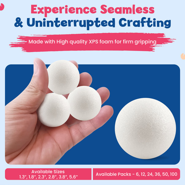 Hygloss Foam Bulk Pack - 50 of 3" Balls