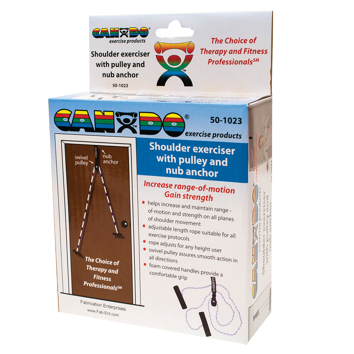 CanDo Overdoor Shoulder Pulley - Single Pulley with Door Strap, 25-pack