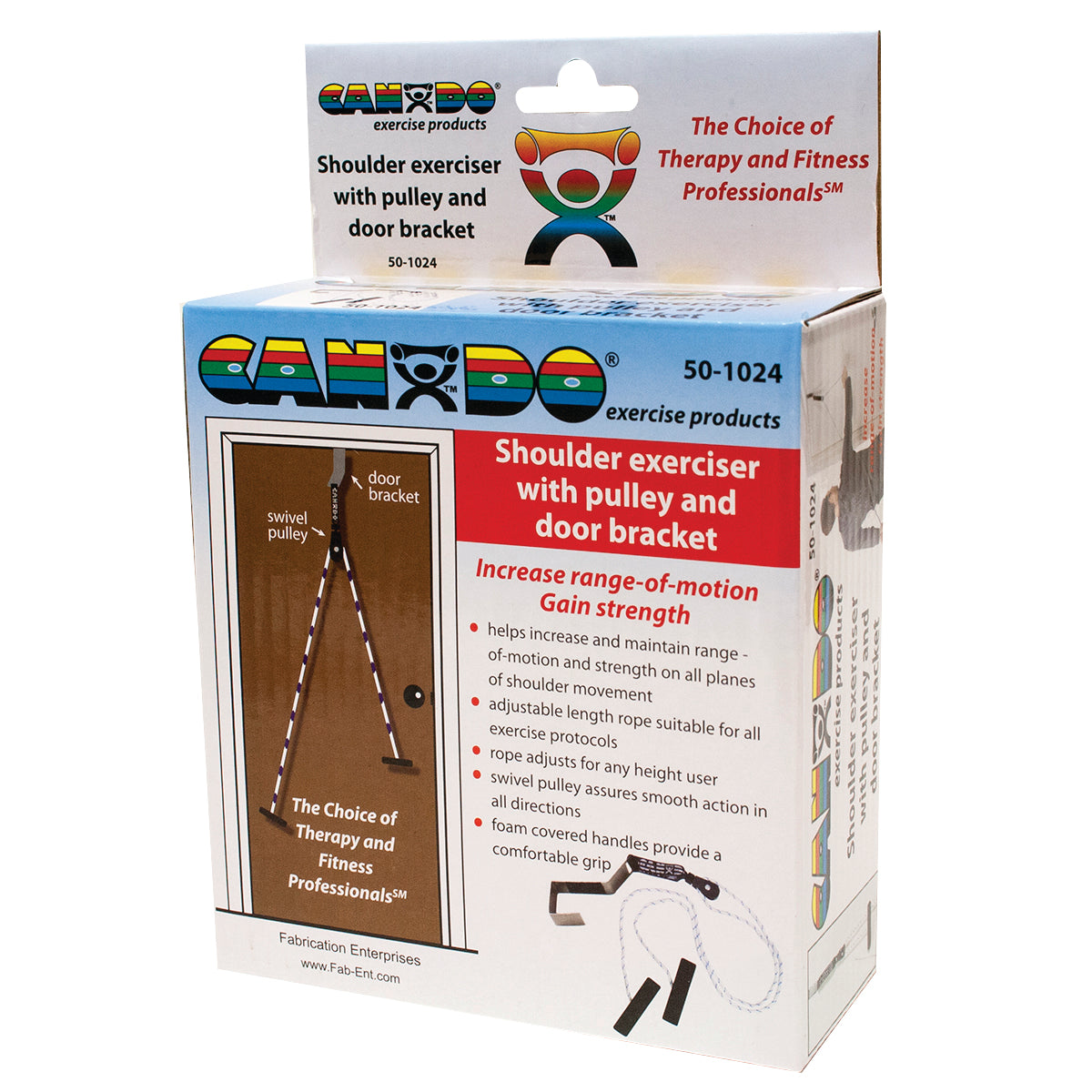 CanDo Overdoor Shoulder Pulley - Single Pulley with Door Bracket, 25-pack