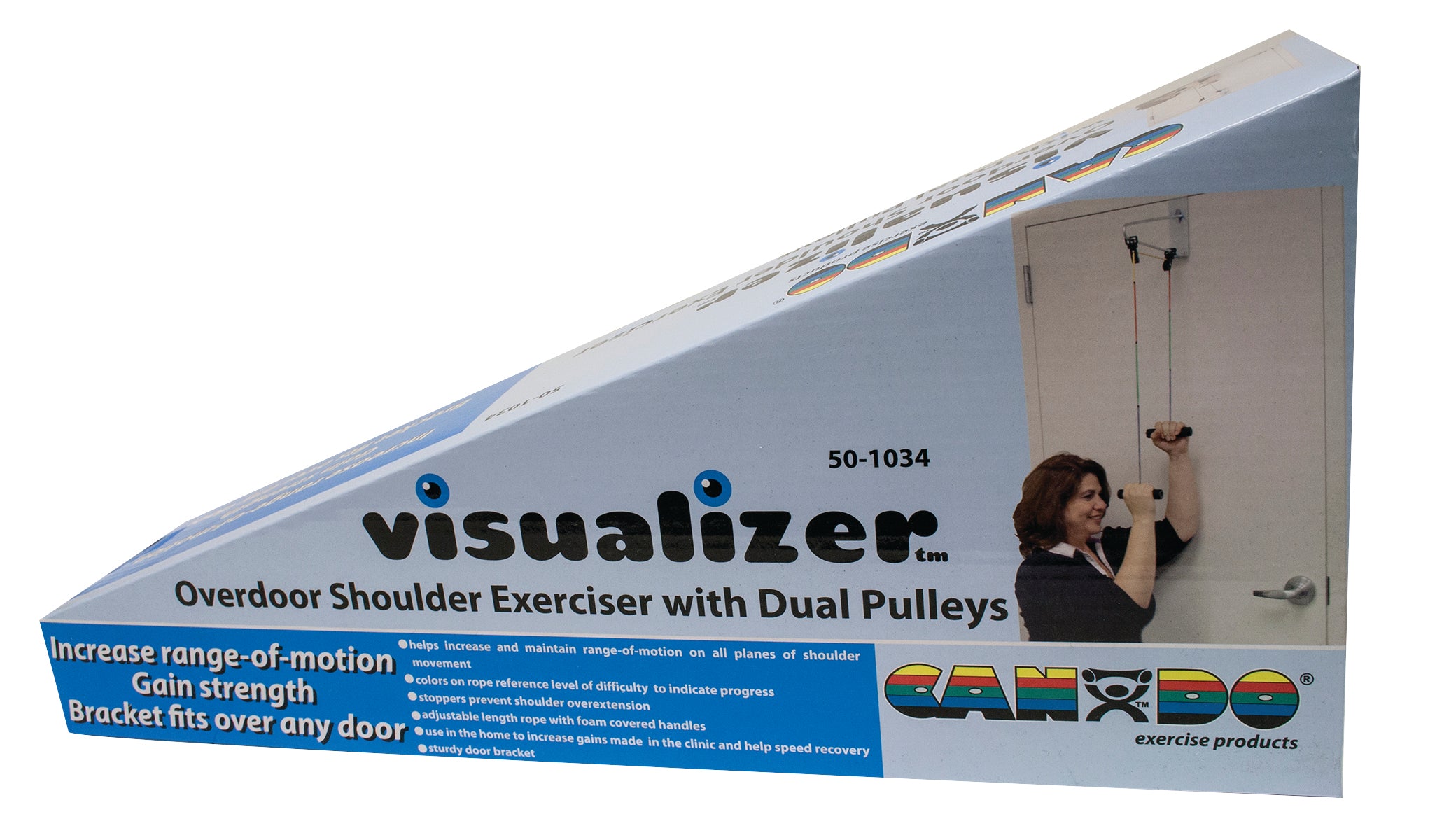 CanDo Overdoor Shoulder Pulley - Double Pulley with Door Bracket - Visualizer Color System