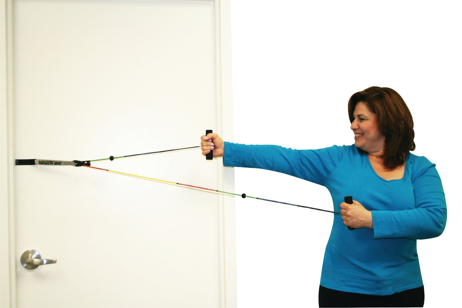 CanDo Overdoor Shoulder Pulley - Single Pulley with Door Bracket - Visualizer Color System