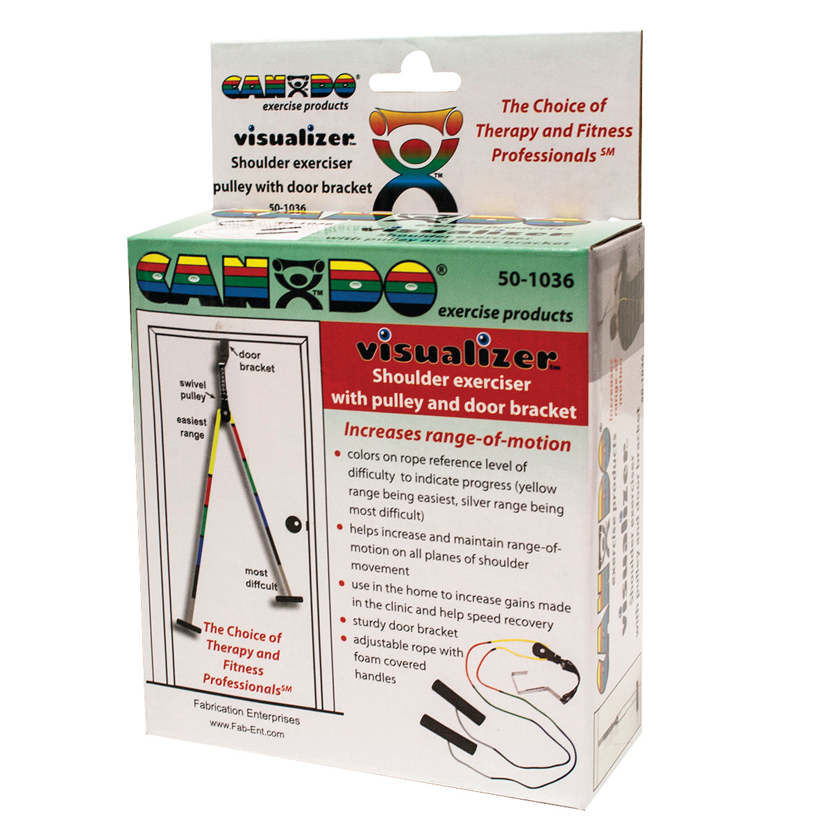 CanDo Overdoor Shoulder Pulley - Single Pulley with Door Bracket - Visualizer Color System